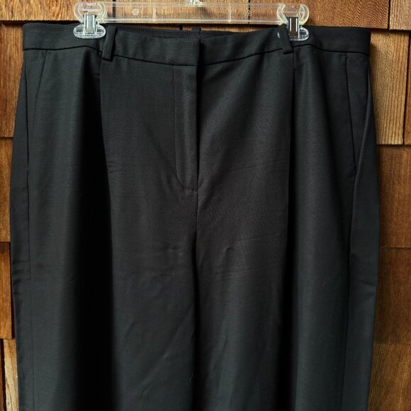 NEW J. Crew Bold Black Essential Wide Leg Pant in Women's 16 Tall - Picture 2 of 11